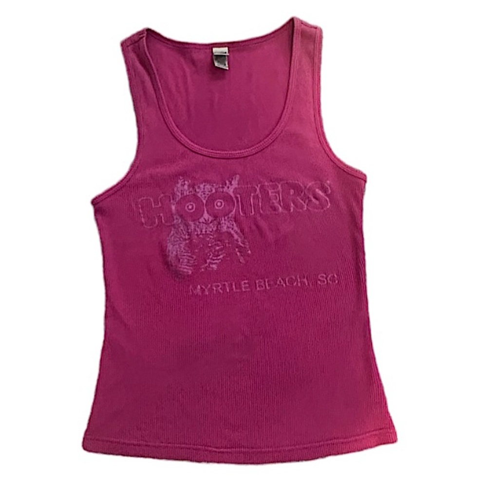 VINTAGE Kavio Hooters Tank Top Womens Size L Pink